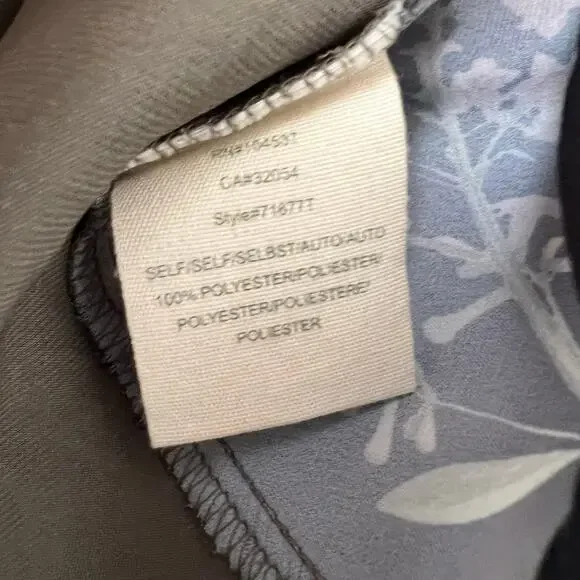 Anthropologie Tiny Mixed Media Blooms Tie Waist Women's Blouse Top Shirt Small - Picture 6 of 10